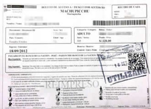 ENTRADA A LA CIUDADELA DE MACHU PICCHU. Cusco, PERU